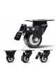 Wheels For Furniture, Soft Rubber Swivel with 360 degree rotation. Caster Wheels. 