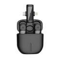 M10 One-two Wireless Microphone with Charging Case, Type-C, Apple Interface 2 in 1 Wireless Lavalier Microphone, 3 Levels of Noise Reduction, for Youtube, Recording, Video Blogging, Facebook Live Streaming. 