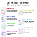 MomDaughts' 7-Color Rechargeable LED Facial Therapy Mask - Photon Skin Rejuvenation, Anti-Acne, Wrinkle Removal, Skin Brightening, Face Lifting & Whitening Beauty Device for Home Spa. 