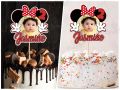 Mickey Mouse Theme PERSONALISED Photo Digital Minnie mouse Cake Topper for Boy or Girl Birthday Party Celebration, Cake Decoration & Perfect Birthday gift. 