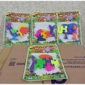 Educational Animal Puzzle for Kids 15 cm, Elephant, Fish, Rabbit, Chicken Designs. 