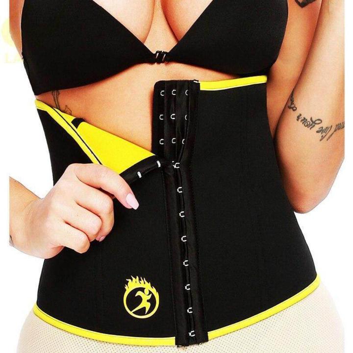 LAZAWG Women Waist Trainer Hot Sweat Neoprene Belt Fat Burn Girdle Slimming Strap Body Shaper Slim Tummy Control Waist Cincher