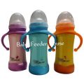 Stainless Steel Hot And Cool Wide Neck Imported Baby Feeding Bottle 180/ml. 