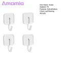 Adjustable 90 Degree Hook Strong Adhesive Wall Hooks for Kitchen Bathroom No Drilling Needed Holds Heavy Items Set of 4. 