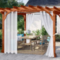 Tulle Curtains Waterproof Sunscreen Polyester White Sheer Pergola Drapes for Porch. 