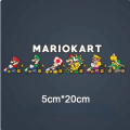 Mario Kart Super Mario Car Sticker Creative Cute Motorcycle Car Novelty Reflective Scratches Cover high quality waterproof Sticker. 