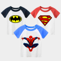 Pack of 3 Raglan Printed Half Sleeve T Shirts for Kids. 