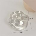 Kawaii Stress Relief Fidget Toy Ice Block Transparent Cube Squeeze Toy Mini Cat Paw Ice Cube Toys Party Favors. 