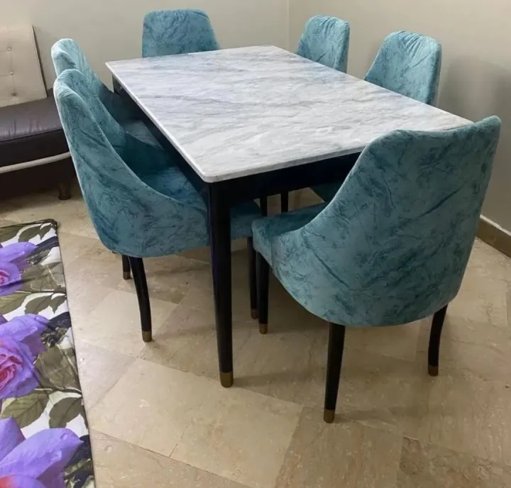four%20seater%20dinig%20table%20set,%20marble%20top%20textured%20dinig%20table%20top,%20valvet%20up%20-%20Image%202