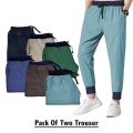 Bindas Collection Pack Of 2 New Zipper Pocket French Terry Trouser For Men And For Boys. 