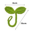 High Quality Hand-Knitted Crochet Leaf Sprout Versatile Crochet Leaf Bud Headphone Decor Cute Decor Crochet Bookmarks. 