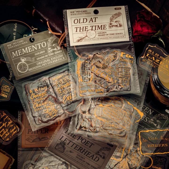RHS Online 30PCS Golden Shard Of Time Series Gilding Waterproof PET ...