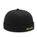 Spring and summer new casual landlord hat street melon skin tide hats without brim retro hip hop cap men and women universal cap. 