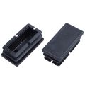 16 Pcs Black Plastic Rectangular Blanking End Caps Inserts 20mm x 40mm. 