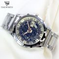New Time worth Stainless Steel Skeleton Waterproof Military Quartz  Sports Watch For Boys & Men. 