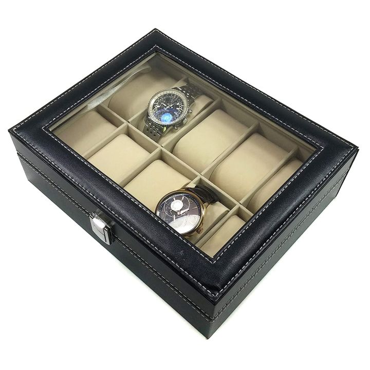 Premium%20Quality%2010%20Grids%20Watch%20Box%20PU%20Leather%20Watch%20Display%20Case%20Storage%20Box%20Organizer%20Watch%20Jewelry%20Display%20Box%20-%20Image%204