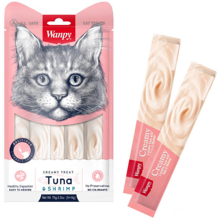 Wanpy Creamy Treat Tuna & Shrimp 70 Grams