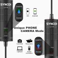 Lavalier Lapel Microphone, SYNCO Lav-S6 Omnidirectional Clip-on Condenser Lav Mic 6M Cable for îPhône Àndrôîd Smàrtphone DSLR Camera Laptop Audio Recorder, 3.5mm TRS/TRRS Port. 