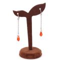 Fashion Kurapika Kurta Cosplay Earrings Charm Red Crystal Anime Hunter X Hunter Clip Earrings for Women Jewelry. 