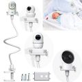 EYSAFT Baby Monitor Mount Universal Baby Kamera Holder, Flexible Baby Camera Mount Baby Monitor Shelf Baby Monitor Stand Compatible with Most Baby Monitors white. 