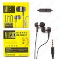 NEW MUSIC U10 STEREO HEADSET. 