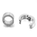 1 Pair Men's Stainless Steel Non-Piercing Earring Clip On Ear Stud Cuff Earrings Men. 
