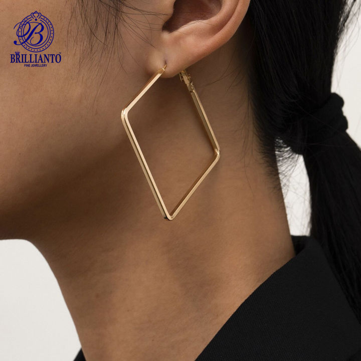 Square Earrings For Girls and Women Golden and Silver drop Simple Stylish New Design Korean Low price