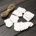 100pcs Plain White card Tags with Strings Hanging Tags Garment Tags for Candy/Gift/Cookies Display Packing Label Card. 