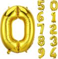 Golden Number Foil balloons, Digit Number Foil balloons Helium balloon Birthday Decoration Party Supplies. 