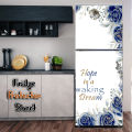 Floral Fridge Sticker Waterproof and self adhesive Peel and stick. 