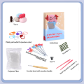Crochet Kit DIY Salamander Crochet Kit with Knitting Yarn Needles Plush Doll Easy(Pink). 