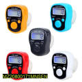 Mini Hand Held Finger Ring Portable Digital LCD Display Zikr Tasbeeh Tally Counter Clicker - Random Colors. 
