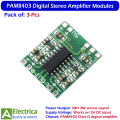 3pcs PAM8403 Mini Digital Stereo Amplifier Module 3W+3W Class D Audio Board by Electrica. 