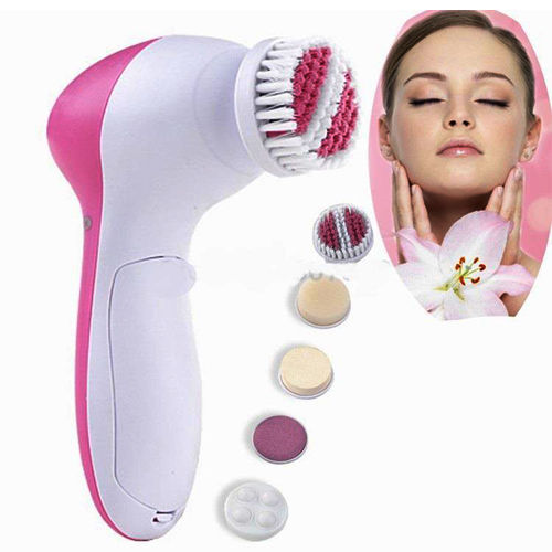 New 5 in 1 Face Facial Exfoliator Electric Massage Machine - Facial Cleansing Brush - Electric Facial Cleanser - Electric Face Brush Scrubber Waterproof for Deep Exfoliating - Massager - Head Massager - Massaging Machine
