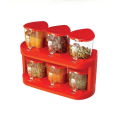 Rack - Masala Rack - Masala Box Set - Spice Jar Rack - Spice Jars with Spoon 6 Pcs Set - Wall Mounted Spice Rack. 