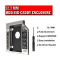 Slim 7 Fat 2nd SATA HDD 9.5MM &12.7MM CADDY CD/DVD-ROM to Expanded Data Storage for All Laptop/PC 2.5 inch 12.7MM Fat and 9.5Mm Slim Universal HDD Caddy Internal Hard Drive Enclosure for All Laptop/PC  (For SATA-to-SATA / Universal 2.5" HDD/SSD. 