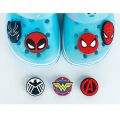 Jibbitz Avengers SpiderMan Captain America Jibitz Crocs Charm Jibbitz for Men DIY Marvel Iron Man Batman Charms Croc Pins Shoe Accessories Decorations. 