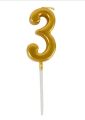 Gold Number Candle, 0 1 2 3 4 5 6 7 8 9 digital Number Birthday Candles Cake Topper Birthday Cake flag Decorations. 