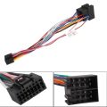 2pcs DVD Playe Radio Audio Car Android Head Unit Cable Connector ISO Cable Adapte Wiring Harness 16 Pin Plug. 