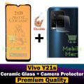 Vivo Y21s Ceramic Matte Protector for PUBG Gaming Unbreakable Antishock Hybrid film 9D/11D/21D Temper Fiber Nano Sheet Glass + Back Rear Camera Protector 9H Gorilla Flexible Protection For Vivo Y21s. 