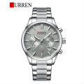 CURREN Chronograph Luminous Stainless Steel Chain Wrist Watch For Men With Brand Bag -8446. 