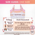 Pack of 3 Teenage Girls Bras – Comfortable Cotton Training Bras for Kids with Elastic Straps. 