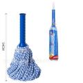 YYS Mop Wiper Heavy Duty Twist Mop Iron Rod With Free Wiper Cotton Hand Release Washing Mop for Floor Cleaning Dry & Wet Mops with Wringer, Removable Washable Heads, 57.7inch Long Handle, Scouring Pad. 