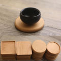 Natural Beech Wooden Coaster Drink Mat Cup Pad Round Square Heat Resistant Pad Encounter. 