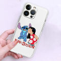 Cartoon Lilo stitch case for iPhone 15 14 11 12 13 Pro Max 12 mini 7 8 XR X XS Max SE2 6 6s Plus silicone phone cover. 