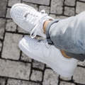 Air Force 1 Pure White Sneakers For Men and Women Stylish Design Full White Party and Casual Shoes For Girls and Boys. 
