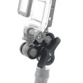 Ball Clamp 3 Holes Diving Lights Arm Ball Butterfly Clip Mount Bracket for Action Camera Flashlight Tripod,Black. 
