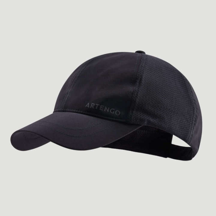 Decathlon Tennis Pickleball Cap TC100 Black ventilation Artengo