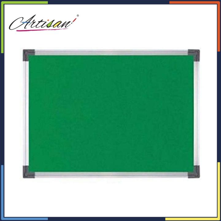 Artisan - Green Notice Board 2Ft x 3Ft. - 24 x 36 inch With  Aluminum Border