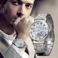 New Look Luxury Analog Skeleton Quartz Stainless Steel Watch For Men & Watch For Boys. 
